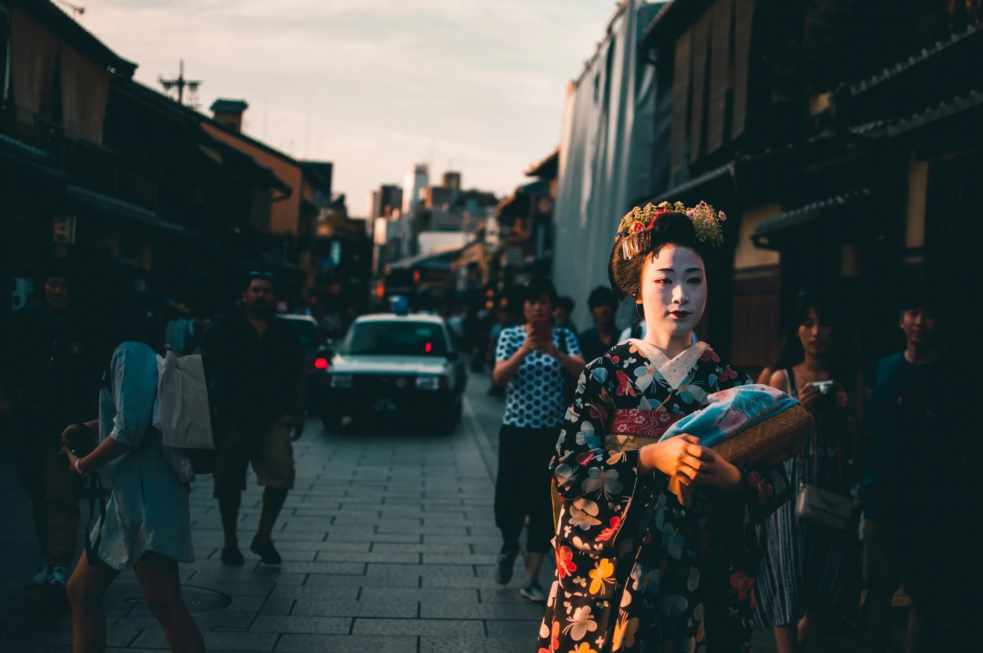 Geishaframträdande i Kamishichiken