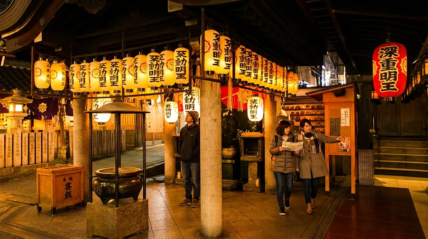 Hozenji-templet & Yokocho-gränden