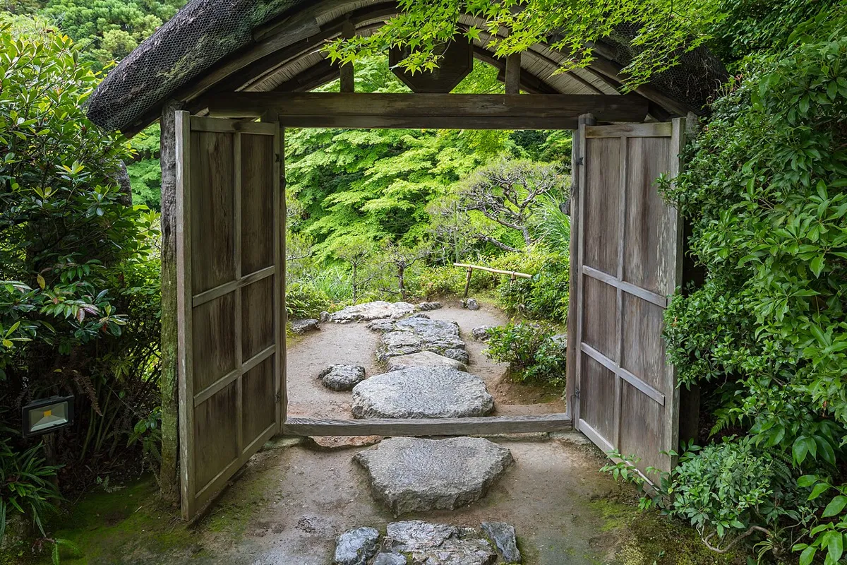 Okochi Sanso-trädgården & matcha