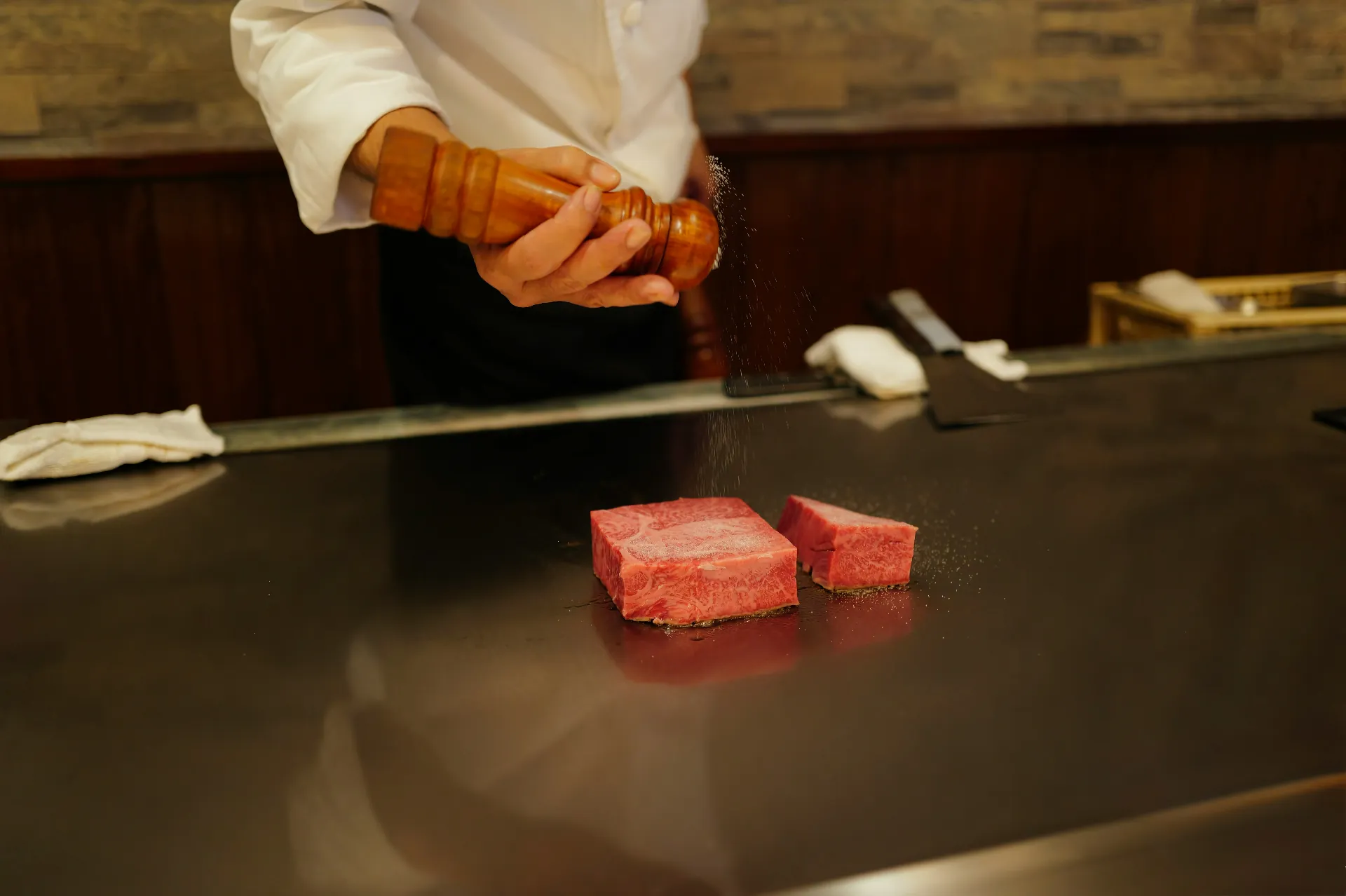Kobe-biff Teppanyaki-middag